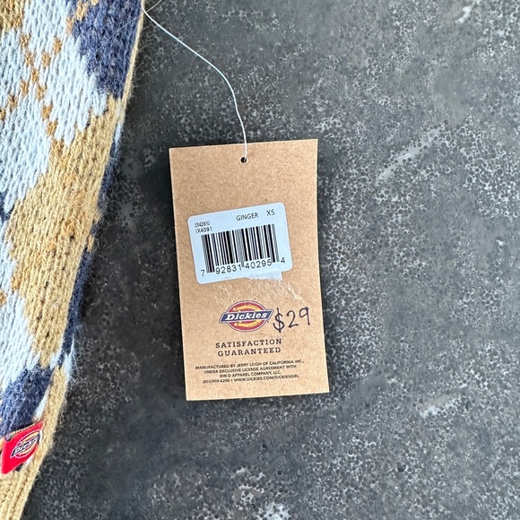 Dickies Crop Sweater Vest New With Tag - Picture 7 of 7